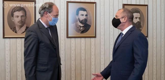 Президентът Румен Радев проведе работна среща с посланика на Германия Кристоф Айххорн