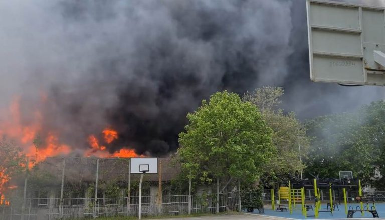 Видео: Голям пожар горя до Първа езикова гимназия