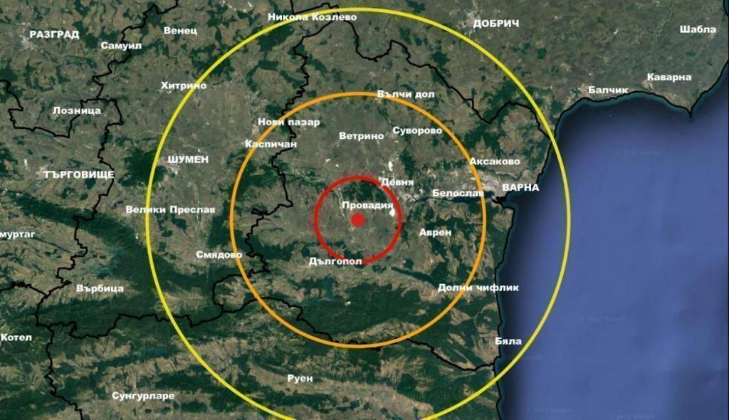 Земетресение с магнитуд 4.3 бе усетено във Варна