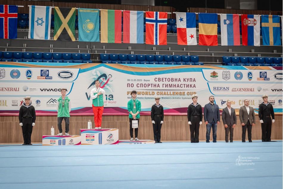 5 медала за България от Световната купа по спортна гимнастика във Варна